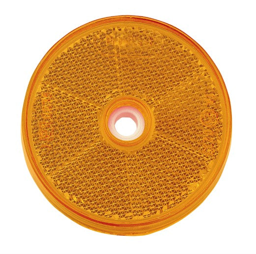 Narva Amber Retro Reflector with Central Fixing Hole - 84011BL